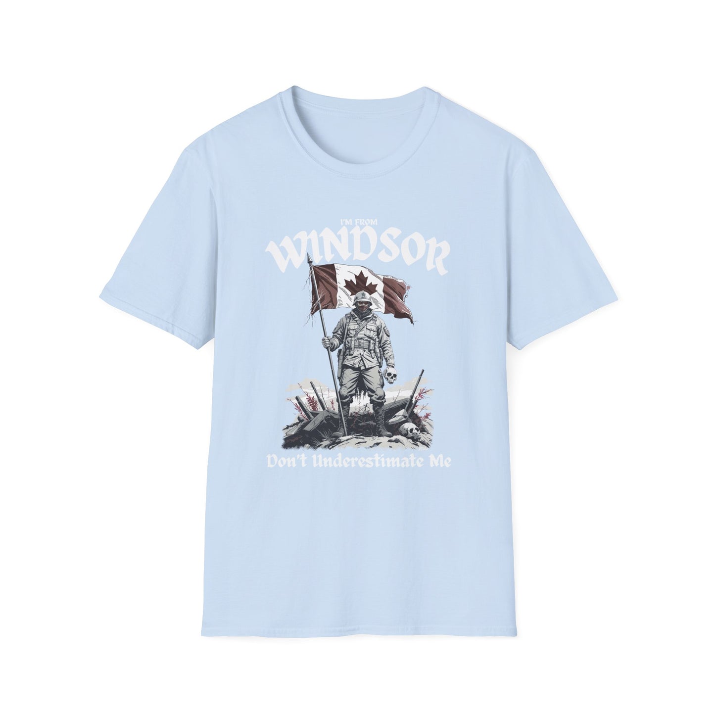 WINDSOR UNDERESTIMATE 2 T-Shirt, Softstyle Graphic Tee, Unisex Casual Wear, Support Local Merch, Gift for Community Lovers, Finkz Windsor