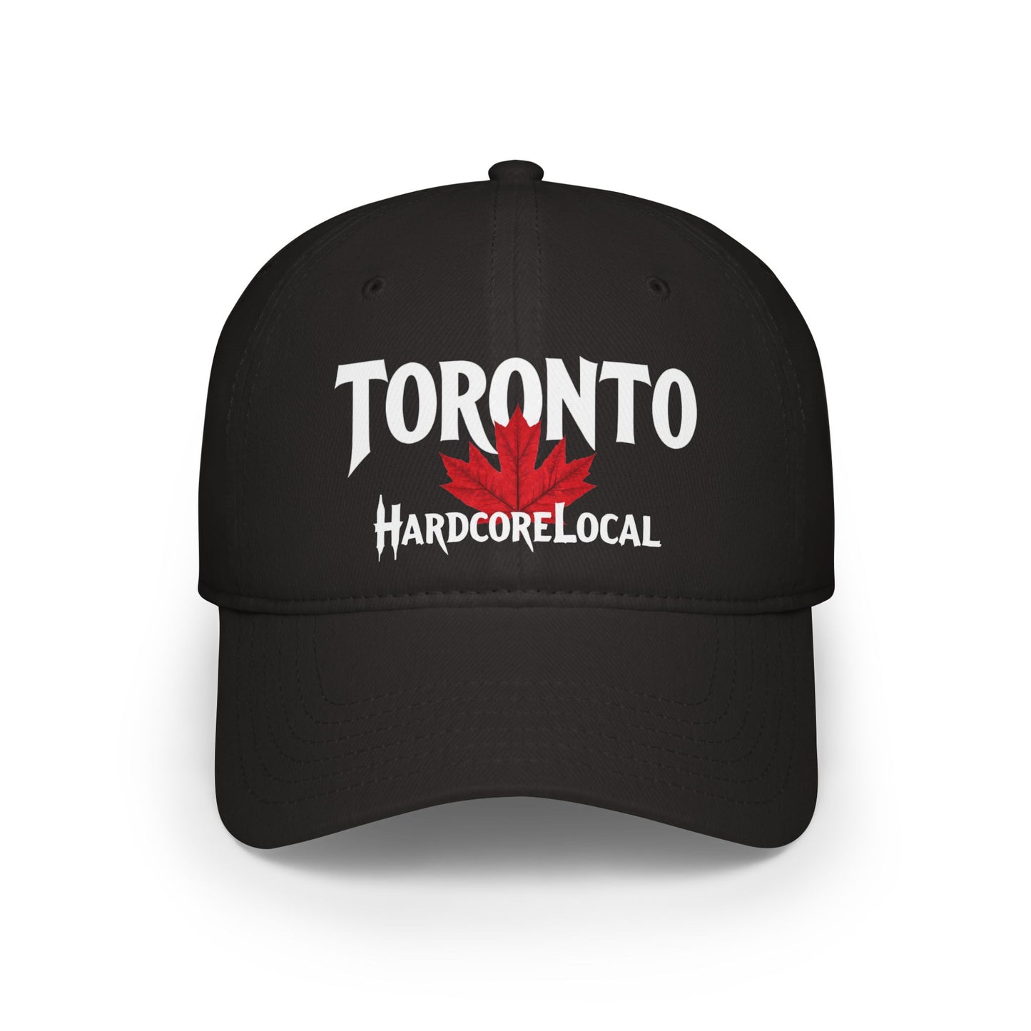 Toronto HARDCORE LOCAL Red LEAF Low Profile Baseball Cap - Hat for Community Lovers