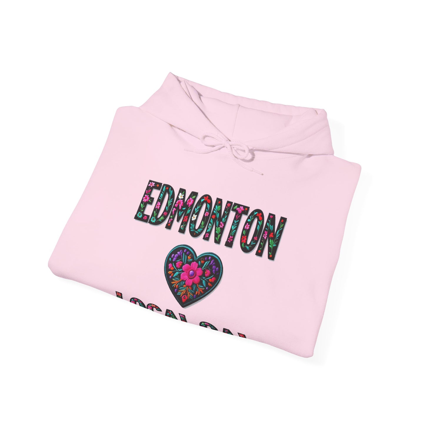 Edmonton Local Gal Flower c12-n00-hs005, Hooded Sweatshirt - c13-n00-hs006 Unisex Heavy Blend™ Pullover, Casual Hoodie for Every Day, Gift for Friends, Support'n Locals -Local Pride Apparel Support Your Community