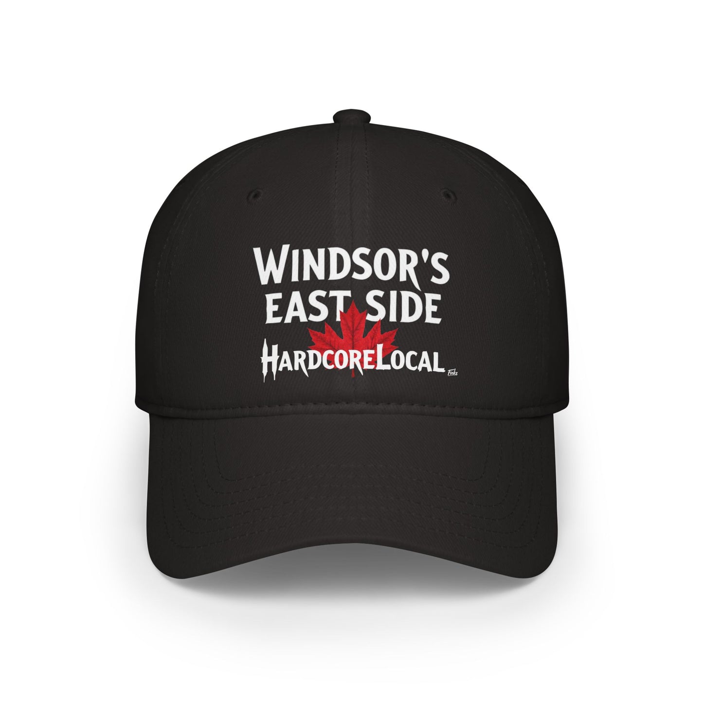 WINDSOR EAST HARDCORE  BIG LEAF Low Profile Baseball Cap - Red Hat for Community Lovers FINKZ WINDSOR