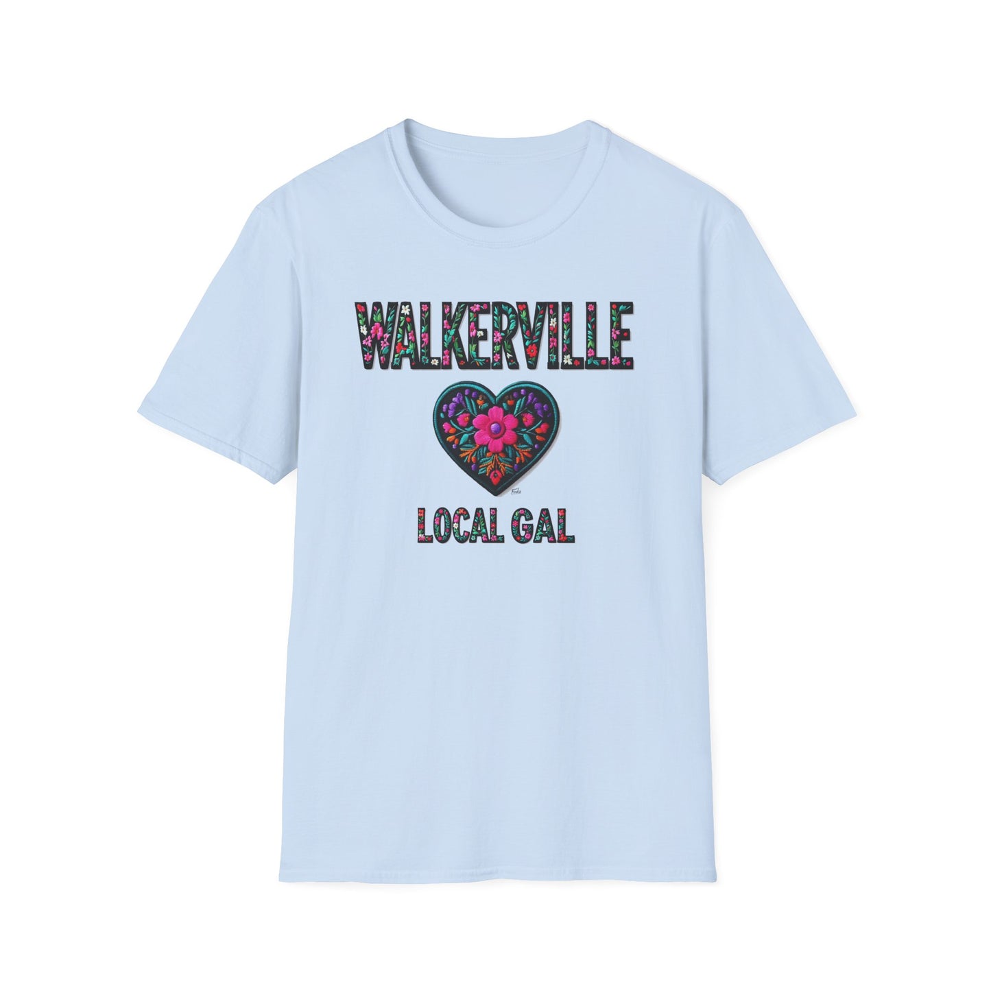 WALKERVILLE Local Gal Flower-Heart T-Shirt, 2 Softstyle Graphic Tee, Unisex Casual Wear, Support Local Merch, Gift for Community Lovers, Finkz WINDSOR