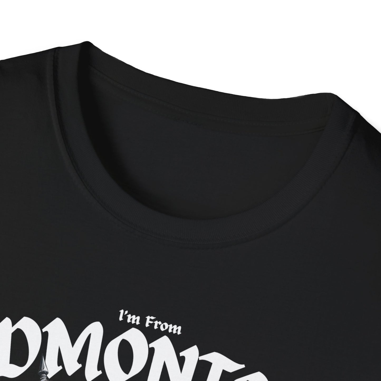 Edmonton Underestimate Guy T-Shirt, c12-n00-s002 Softstyle Graphic Tee, Unisex Casual Wear, Support'n Locals Merch, Gift for Community Lovers.