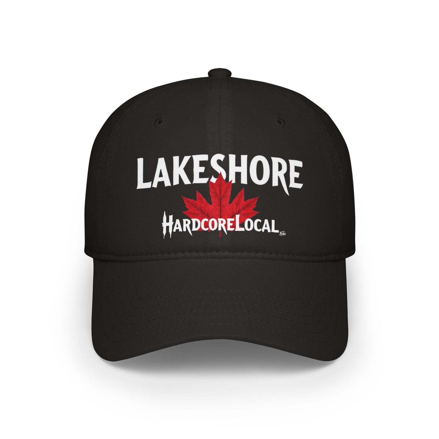LAKESHORE HARDCORE  BIG LEAF Low Profile Baseball Cap - Red Hat for Community Lovers FINKZ WINDSOR