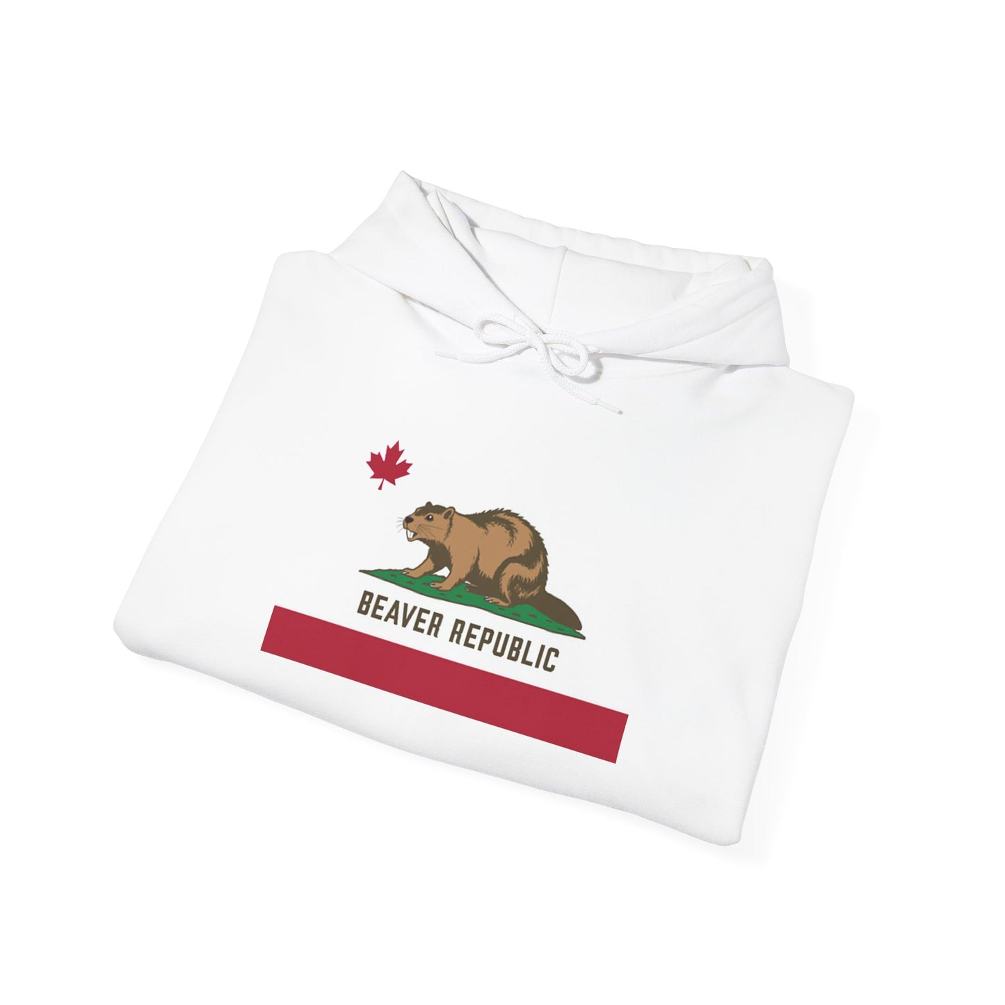 Beaver Flag Hooded Sweatshirt -  Unisex Heavy Blend™ Pullover, Casual Hoodie for Every Day, Gift for Friends, Support'n Locals -Local Pride Apparel Support Your Community