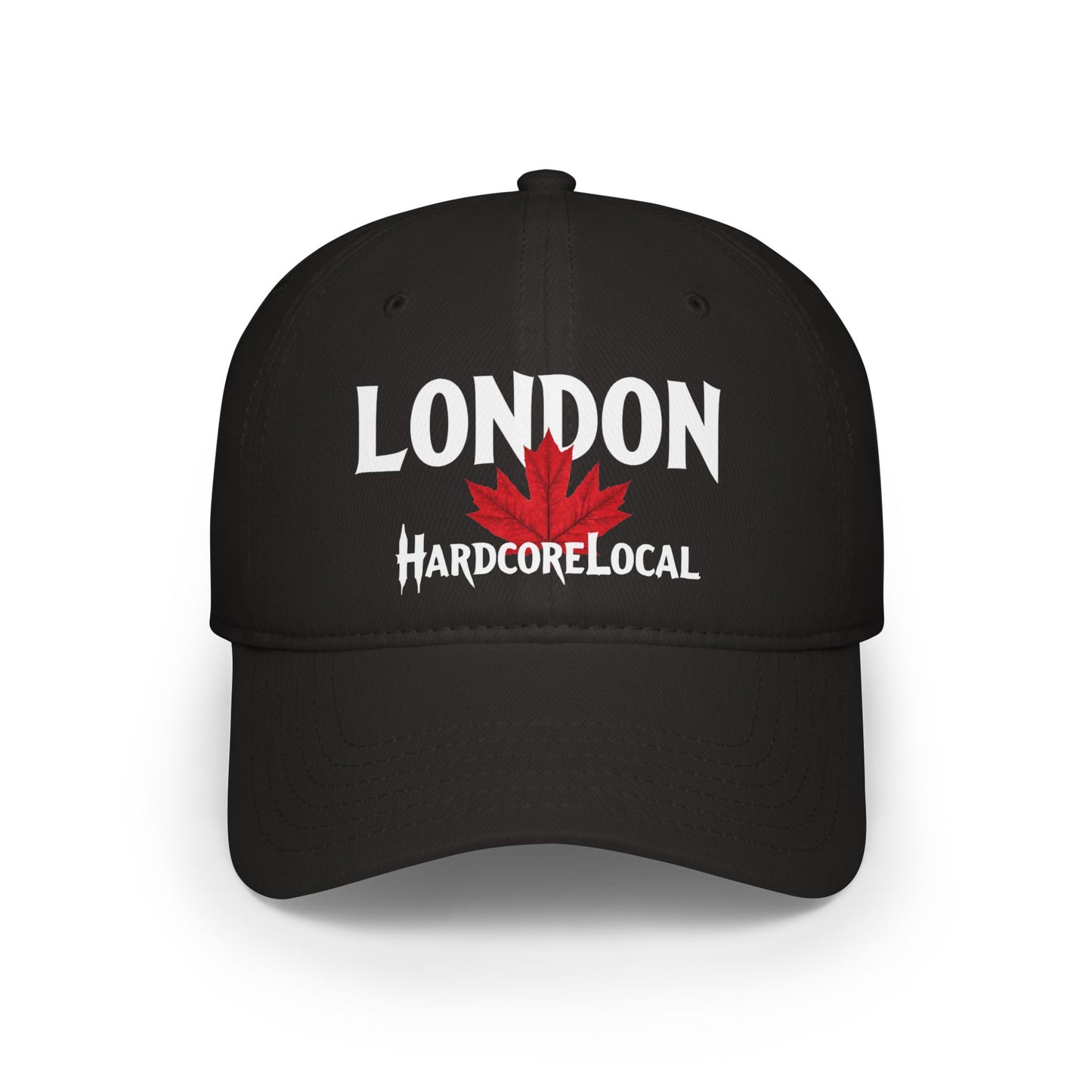 London HARDCORE LOCAL Red LEAF Low Profile Baseball Cap - Hat for Community Lovers