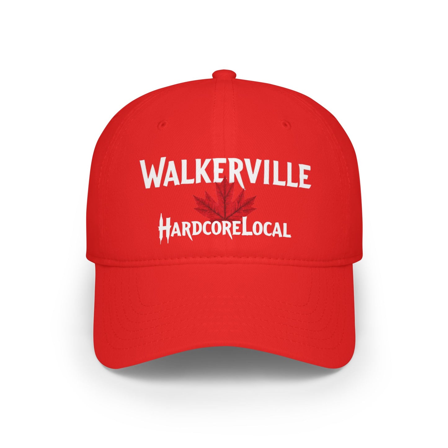 WALKERVILLE HARDCORE  BIG LEAF Low Profile Baseball Cap - Red Hat for Community Lovers FINKZ WINDSOR
