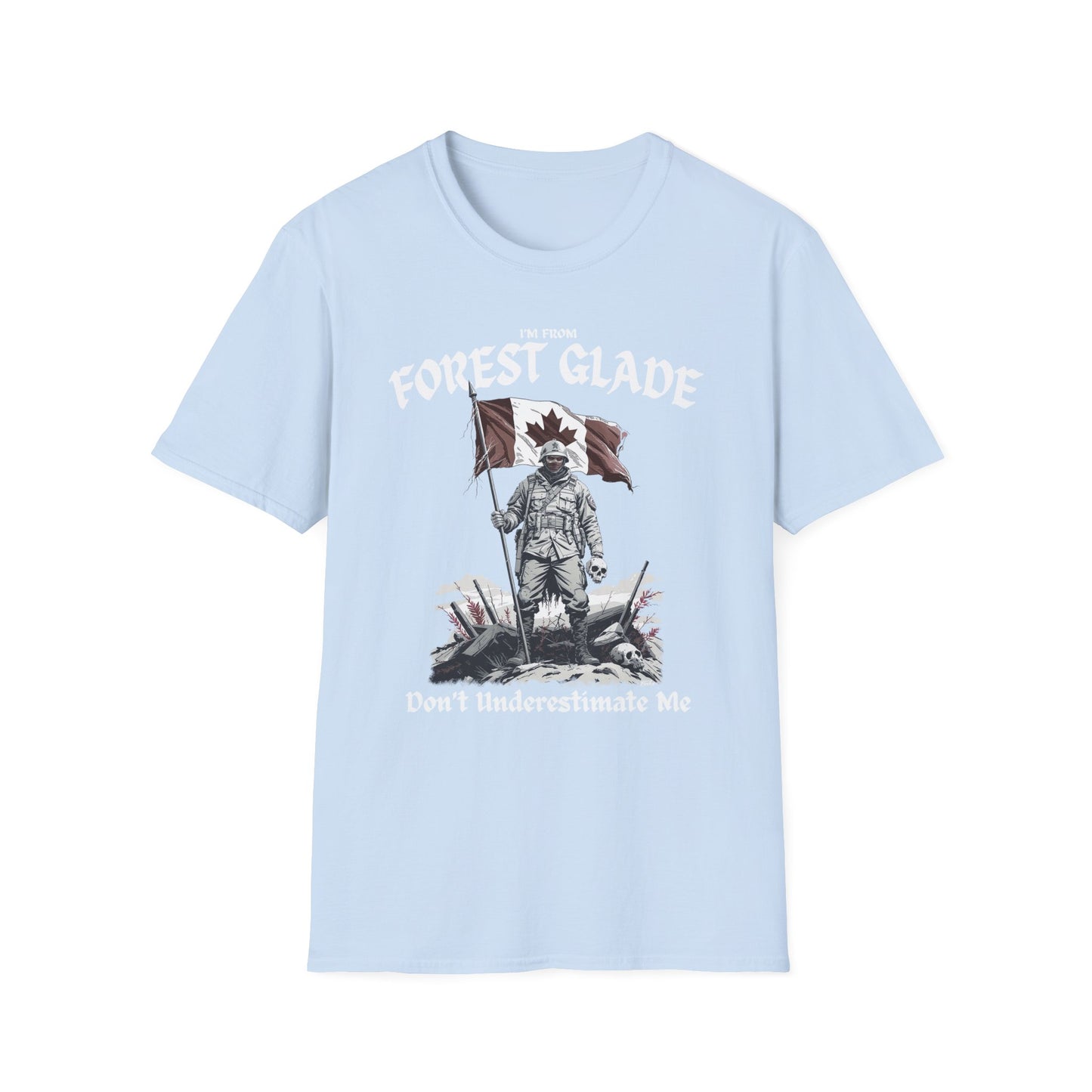 FOREST GLADE UNDERESTIMATE 2 T-Shirt, Softstyle Graphic Tee, Unisex Casual Wear, Support Local Merch, Gift for Community Lovers, Finkz Windsor