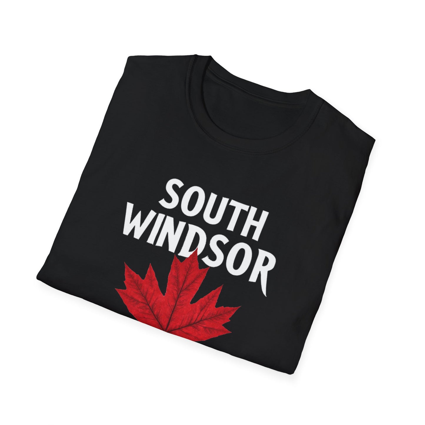 South Windsor Hardcore Local Red Leaf, We Support Our Own, 1 T-Shirt, Softstyle Graphic Tee, Unisex Casual Wear, Support Local Merch, Gift for Community Lovers