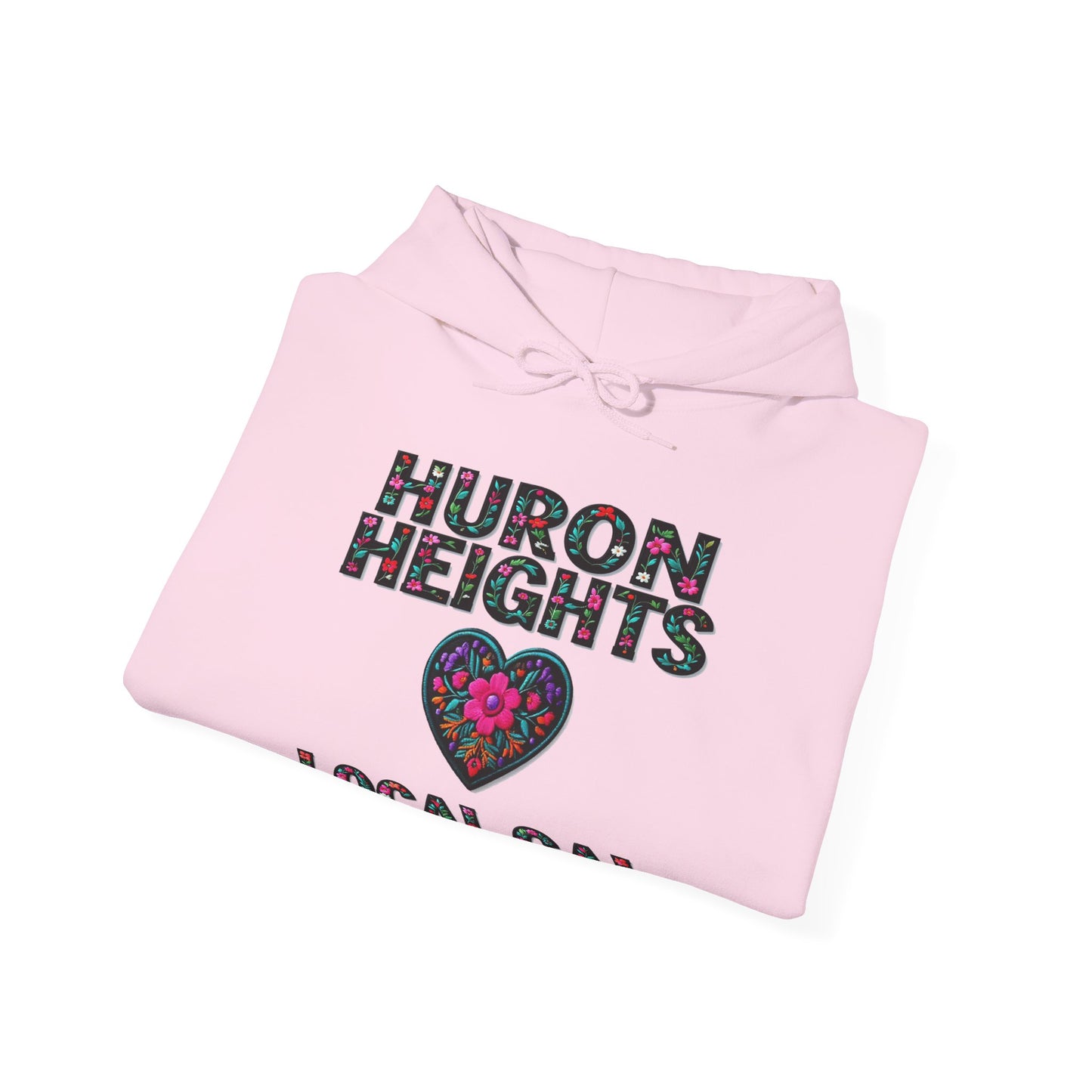 Huron Heights Local Gal Flower c02-n01-hs005, Hooded Sweatshirt - Unisex Heavy Blend™ Pullover, Casual Hoodie for Every Day, Gift for Friends, Support'n Locals -Local Pride Apparel Support Your Community