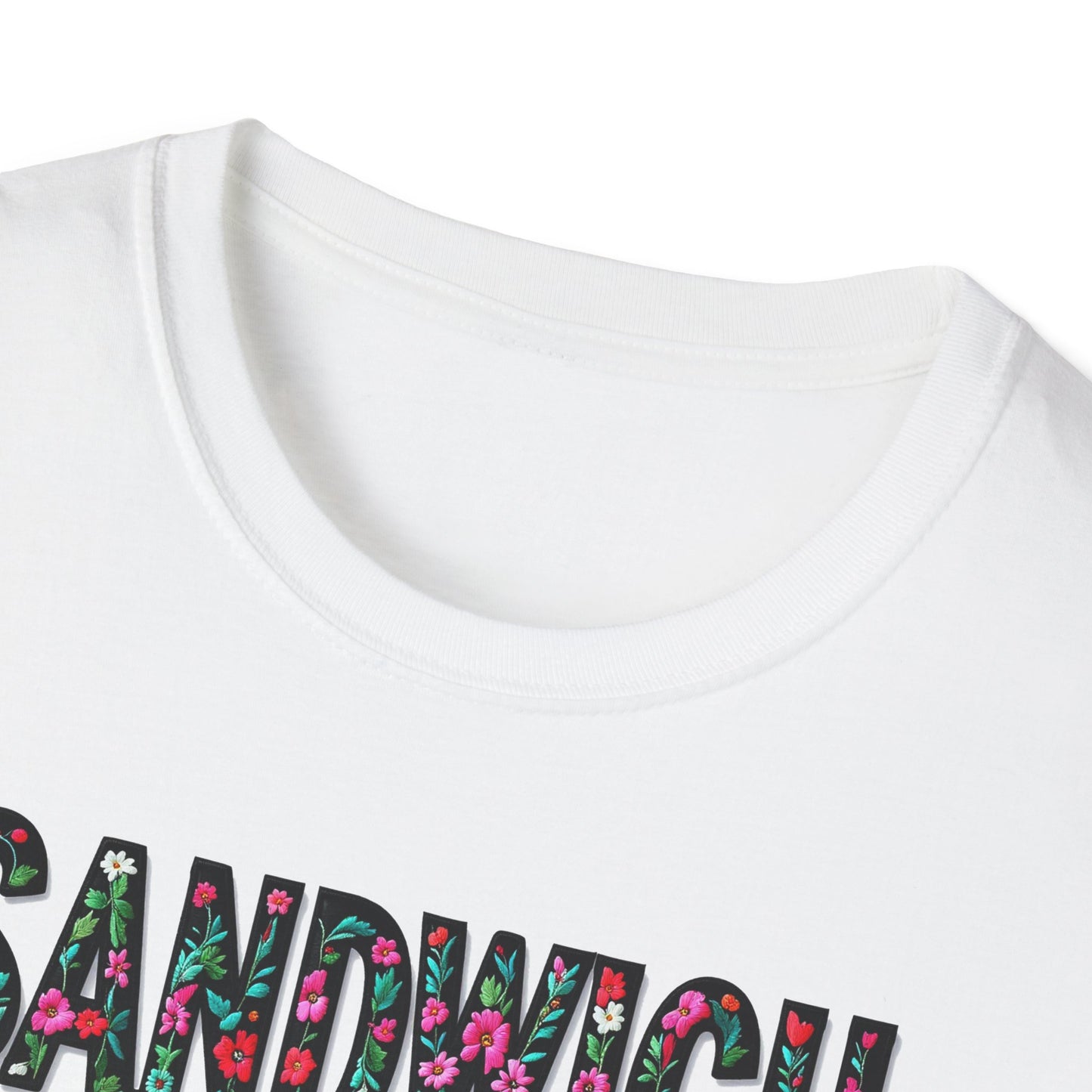 SANDWICH Local Gal Flower-Heart T-Shirt, 3 Softstyle Graphic Tee, Unisex Casual Wear, Support Local Merch, Gift for Community Lovers, Finkz WINDSOR