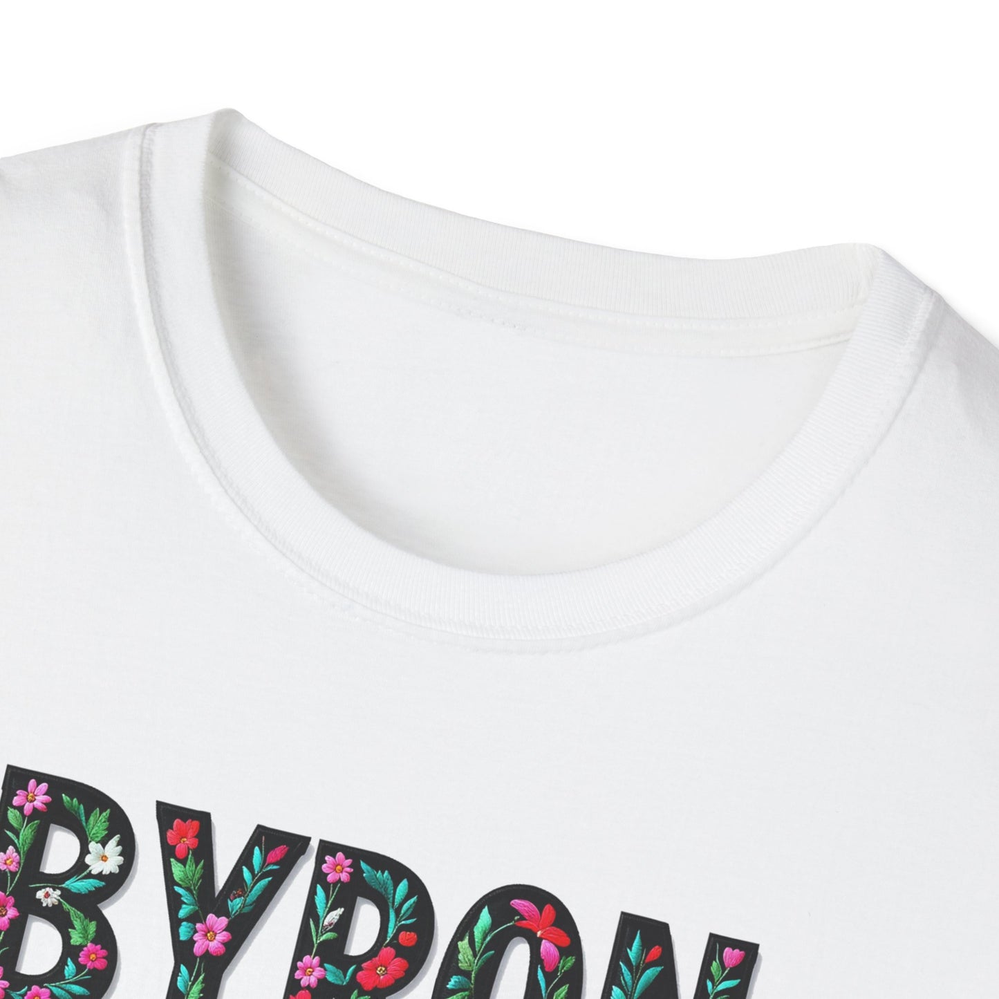 Byron Local Gal Flower-Heart T-Shirt, c02-n02-s05  Softstyle Graphic Tee, Unisex Casual Wear, Support Local Merch, Gift for Community Lovers, Finkz WINDSOR