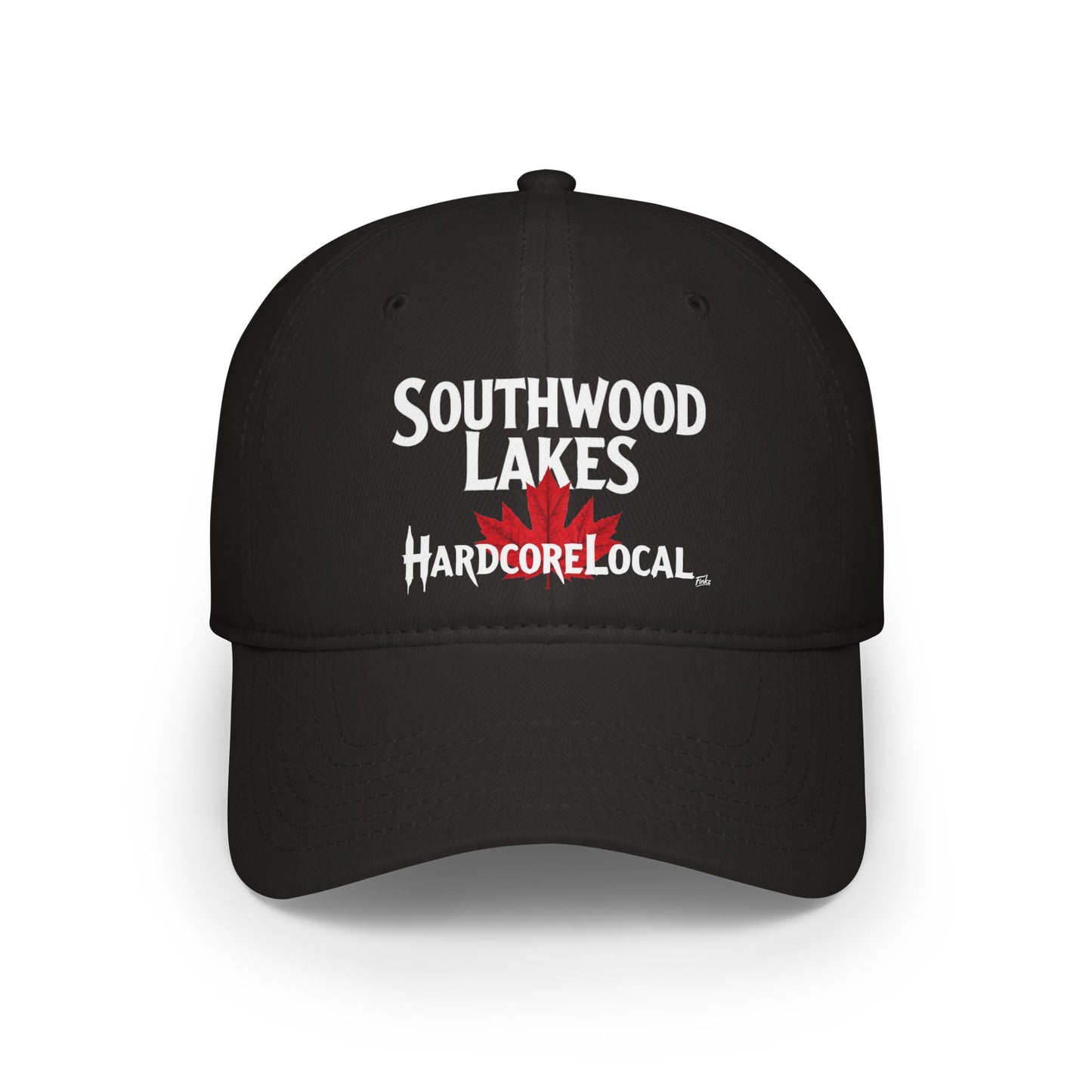 SOUTHWOOD LAKES HARDCORE  BIG LEAF Low Profile Baseball Cap - Red Hat for Community Lovers FINKZ WINDSOR