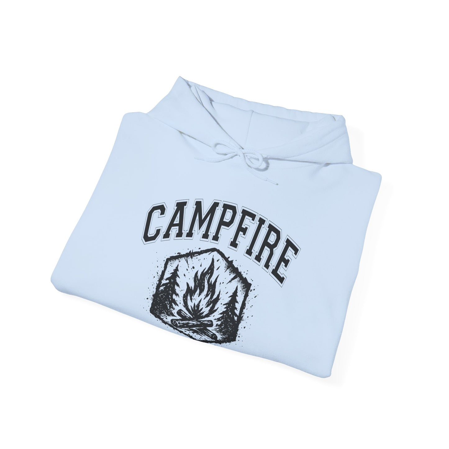 Campfire Social Club Hoodie | HappyCamperCrew.Com 100% Authentic | Cozy Camping Hoodie | Unisex Hooded Sweatshirt for Nature Lovers, Casual Wear, Gift for Him/Her, Outdoor Adventures, Cozy Days & Warm Nights by the Campfire