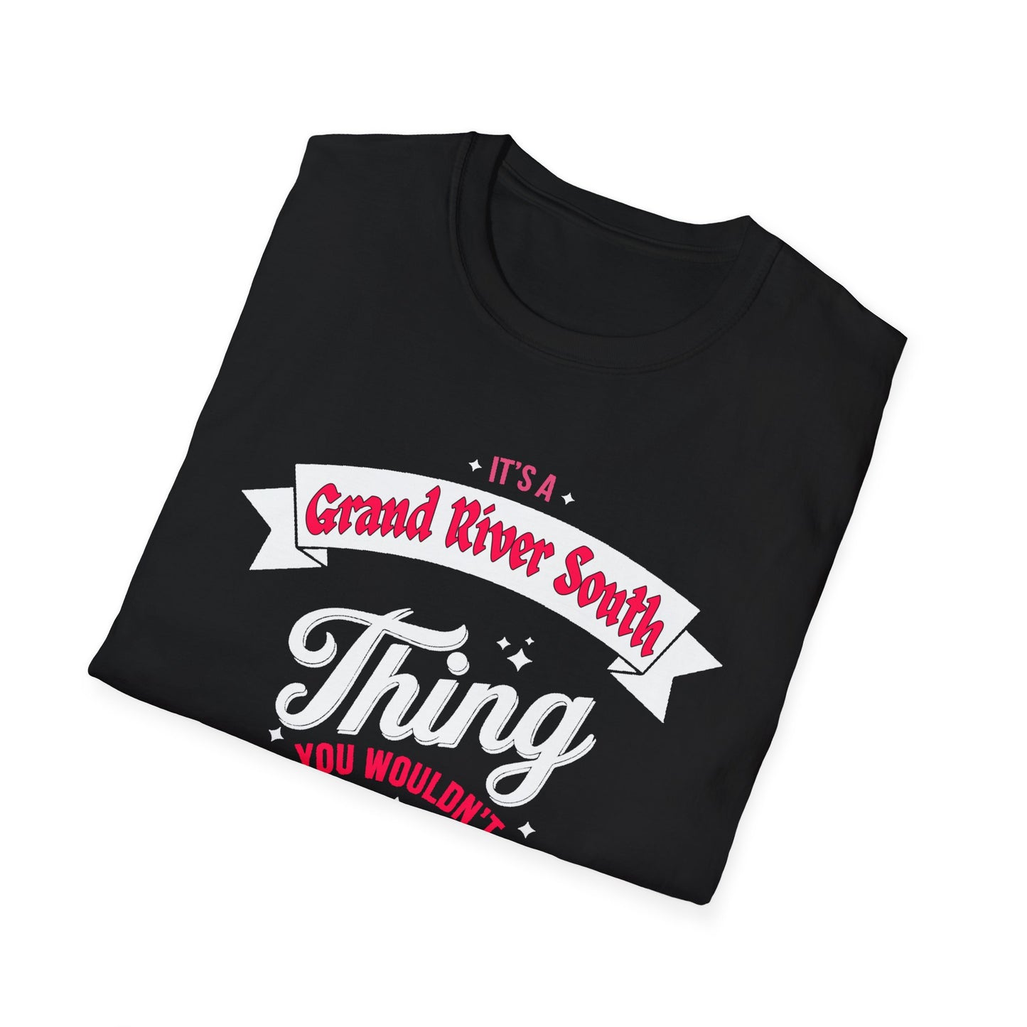 Grand River South THING T-Shirt, Softstyle Graphic Tee, Unisex Casual Wear, Support'n Locals Merch, Gift for Community Lovers, c03-n04-s003