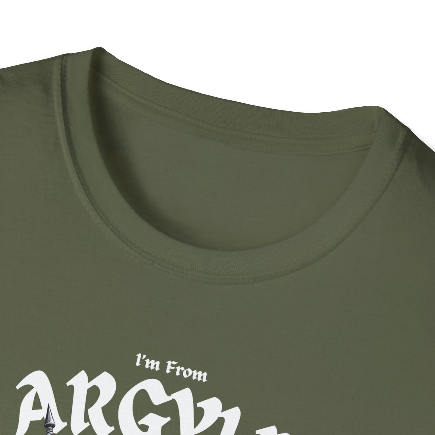 Argyle Underestimate Guy T-Shirt, c02-n01-s002 Softstyle Graphic Tee, Unisex Casual Wear, Support'n Locals Merch, Gift for Community Lovers.