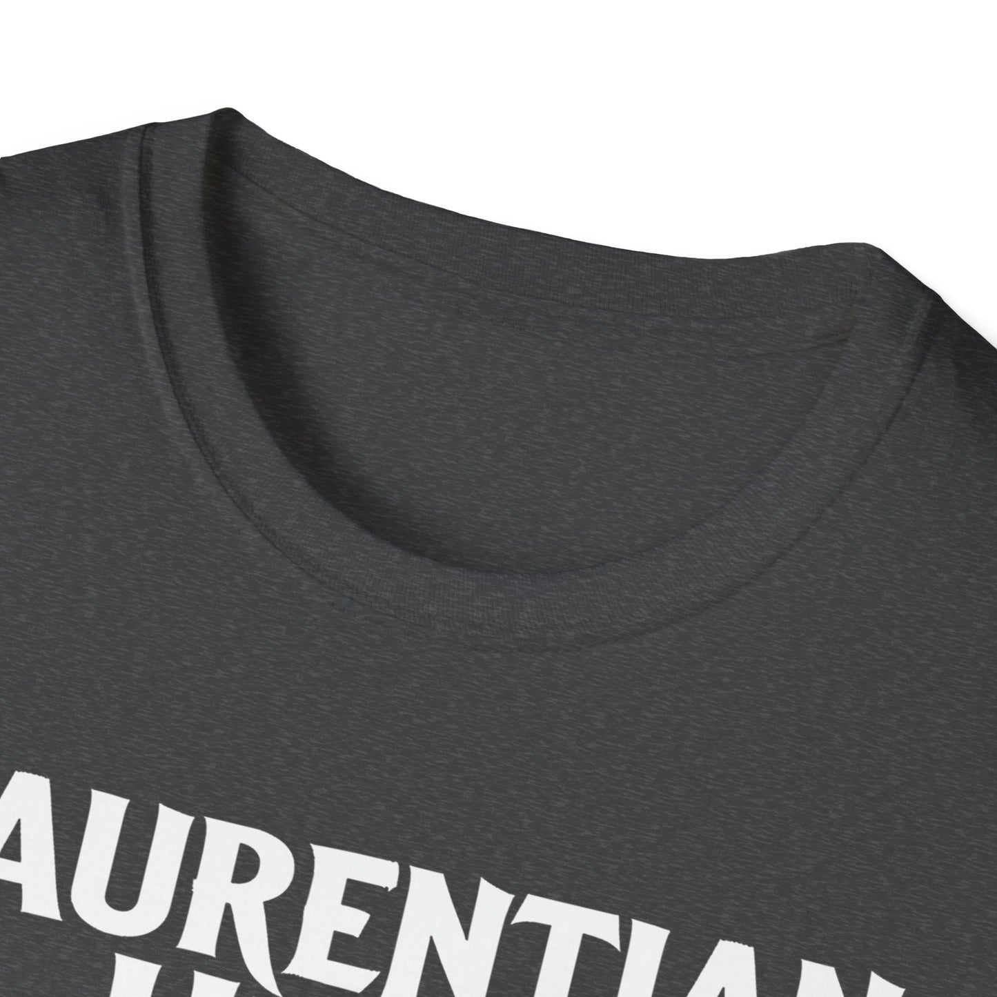 Laurentian Hills Hardcore We Support Our Own Red Leaf T-Shirt, c03-n06-s006 Softstyle Graphic Tee, Unisex Casual Wear, Support'n Locals Merch, Gift for Community Lovers.