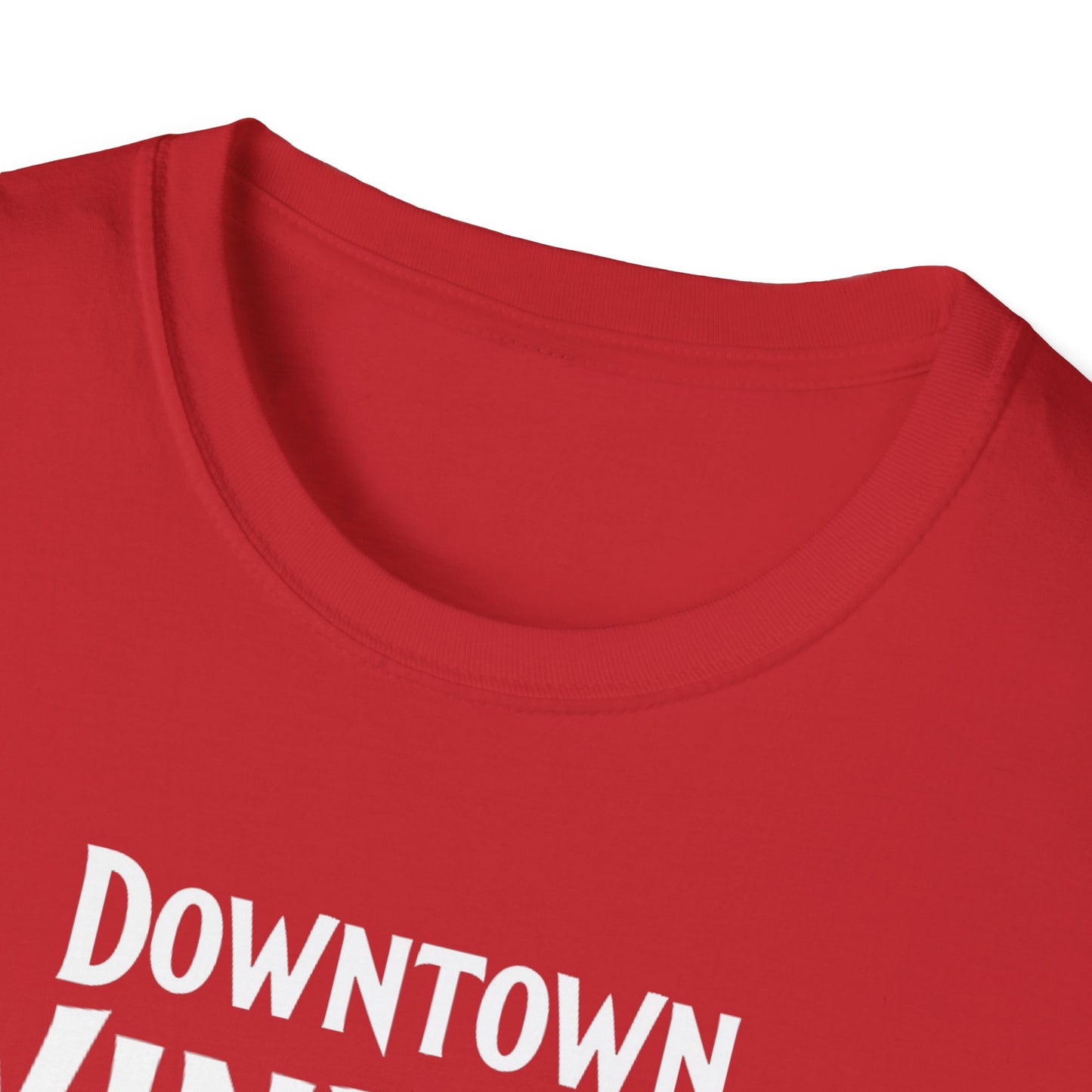 Downtown Windsor Hardcore Local Red Leaf, We Support Our Own, 1 T-Shirt, Softstyle Graphic Tee, Unisex Casual Wear, Support Local Merch, Gift for Community Lovers