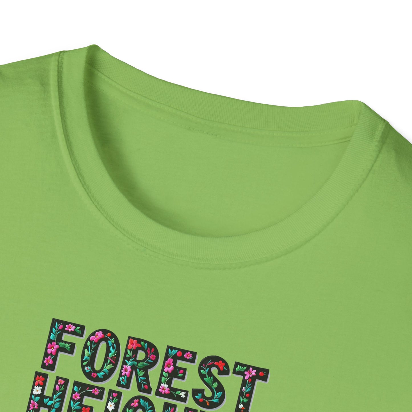 Forest Heights Local Gal Flower-Heart T-Shirt, c03-n03-s05  Softstyle Graphic Tee, Unisex Casual Wear, Support Local Merch, Gift for Community Lovers, Finkz WINDSOR