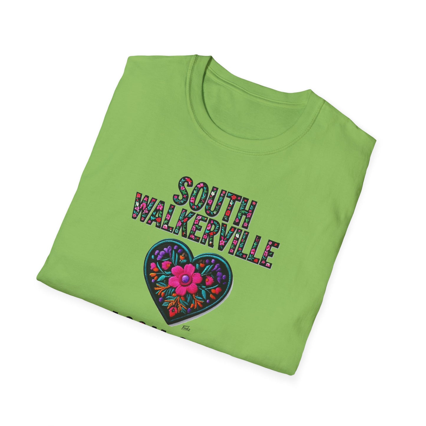 SOUTH WALKERVILLE Local Gal Flower-Heart T-Shirt, Softstyle Graphic Tee, Unisex Casual Wear, Support Local Merch, Gift for Community Lovers, Finkz WINDSOR