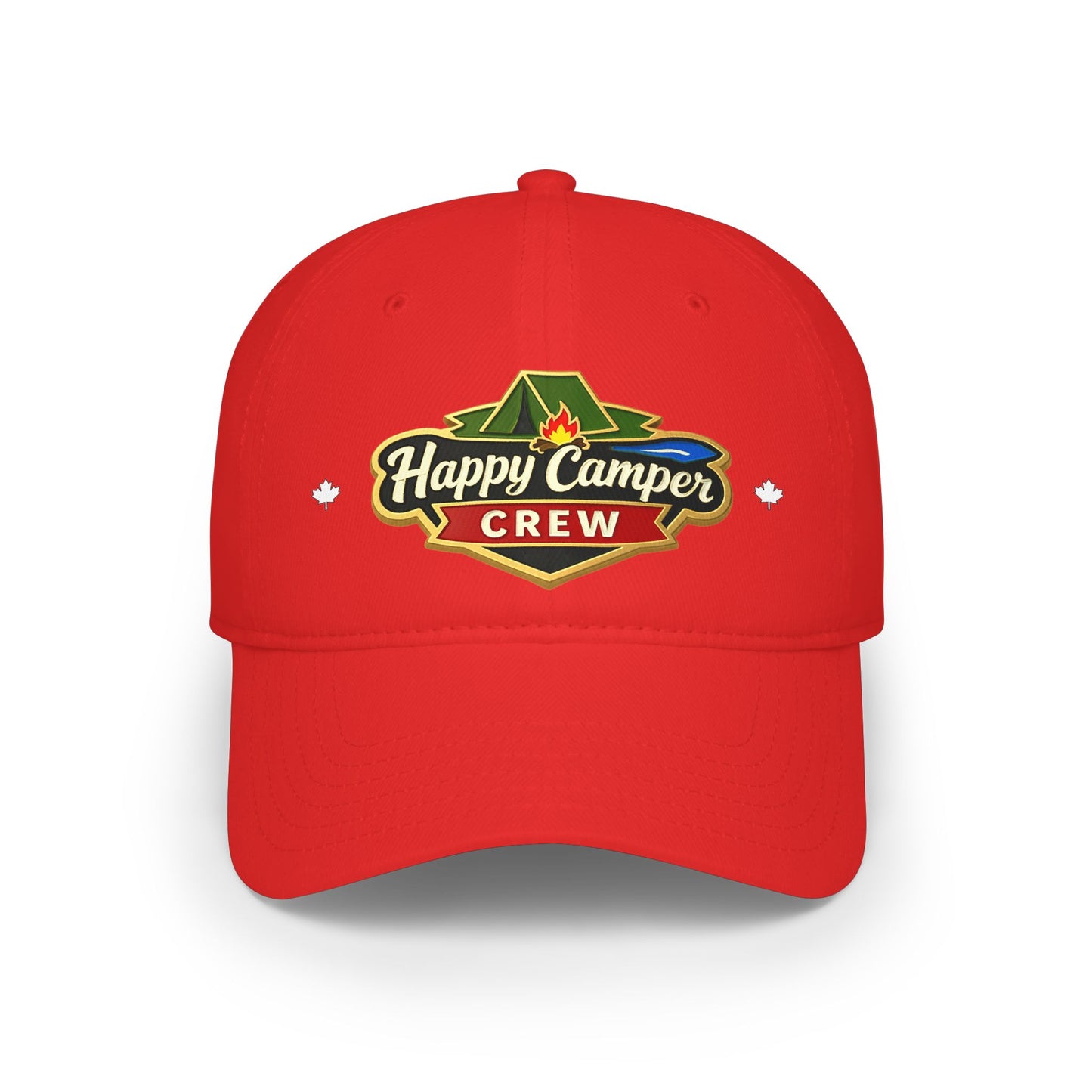 Happy Camper Crew Low Profile Baseball Cap, Adjustable Hat, Outdoor Gear, Casual Style, Gift for Nature Lovers - HappyCamperCrew.com