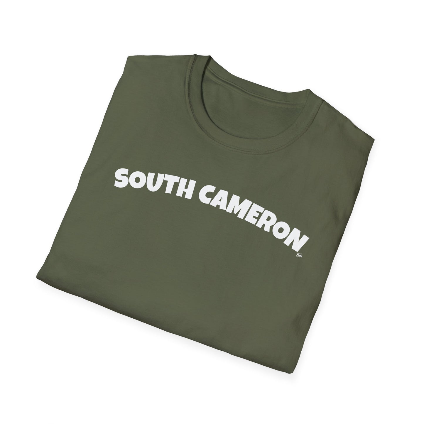 SOUTH CAMERON T-Shirt, Softstyle Graphic Tee, Unisex Casual Wear, Support Local Merch, Gift for Community Lovers, Finkz Windsor