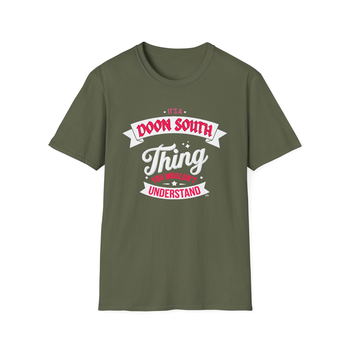 Doon South THING T-Shirt, Softstyle Graphic Tee, Unisex Casual Wear, Support'n Locals Merch, Gift for Community Lovers, c03-n02-s003