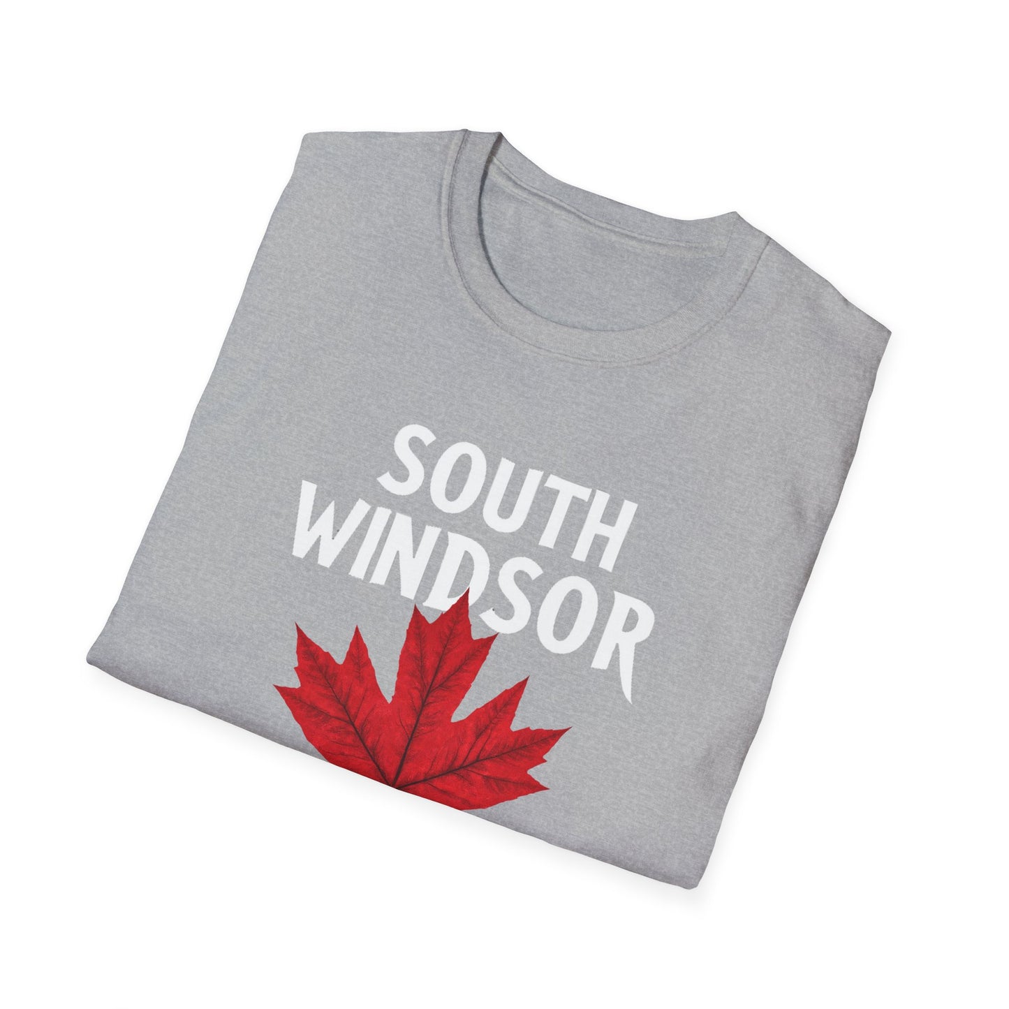 South Windsor Hardcore Local Red Leaf, We Support Our Own, 1 T-Shirt, Softstyle Graphic Tee, Unisex Casual Wear, Support Local Merch, Gift for Community Lovers