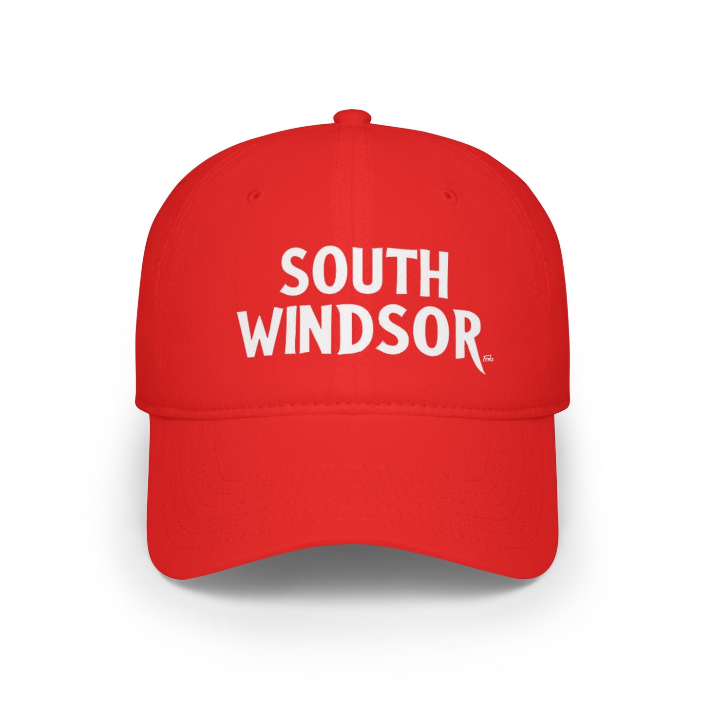 SOUTH WINDSOR Low Profile Baseball Cap - Red Hat for Community Lovers FINKZ WINDSOR