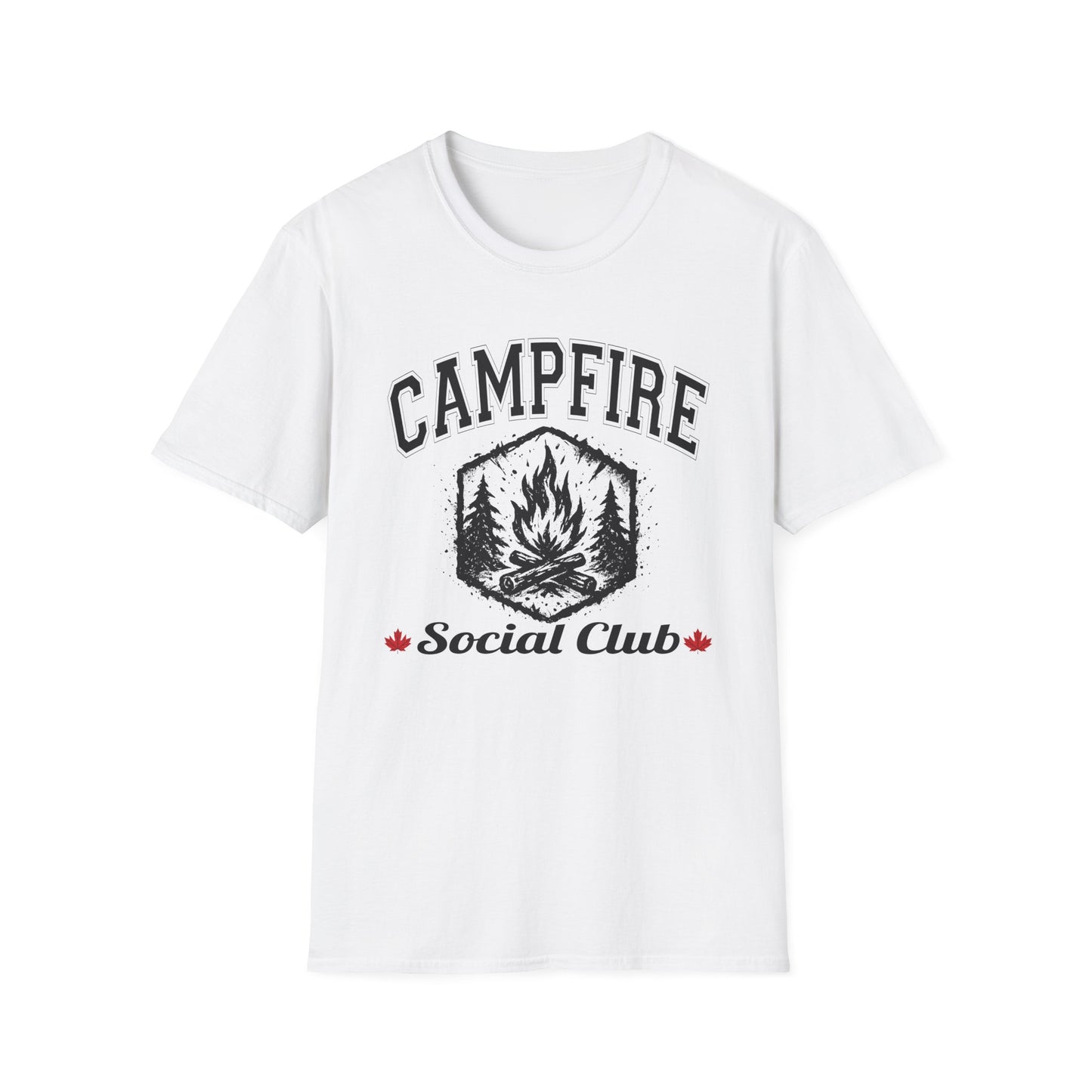 Campfire Social Club Fire T-Shirt, c00-n00-s008 Softstyle Graphic Tee, Unisex Casual Wear, Support'N Locals Merch, Gift for Community Lovers,