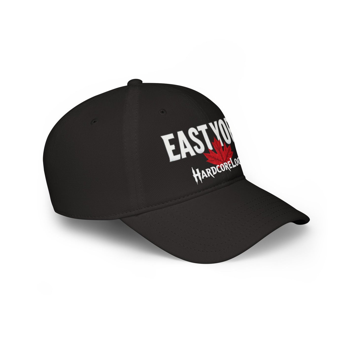 East York HARDCORE LOCAL Red LEAF Low Profile Baseball Cap - Hat for Community Lovers c06-n02-h01
