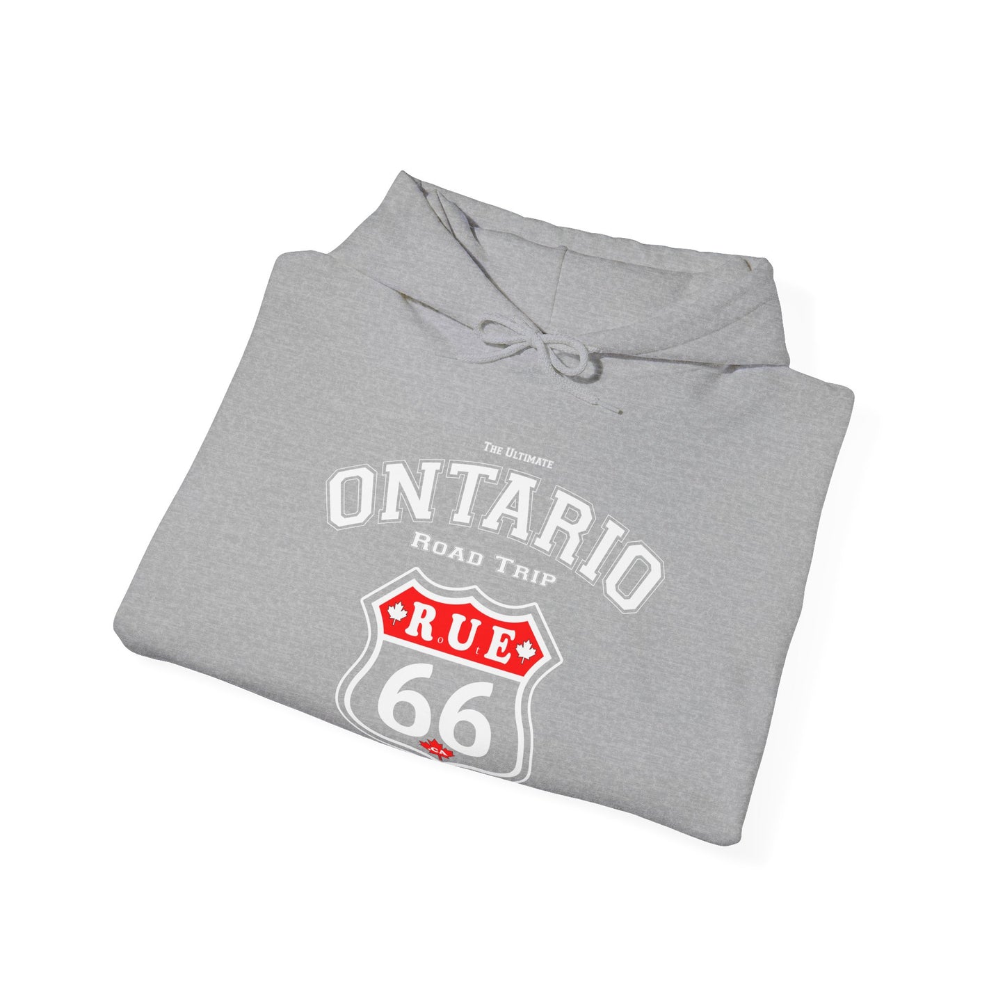 Ontario Road Trip Black | Rue66.ca 100% Authentic | Cozy Camping Hoodie | Unisex Hooded Sweatshirt for Nature Lovers, Casual Wear, Gift for Him/Her, Outdoor Adventures, Cozy...
