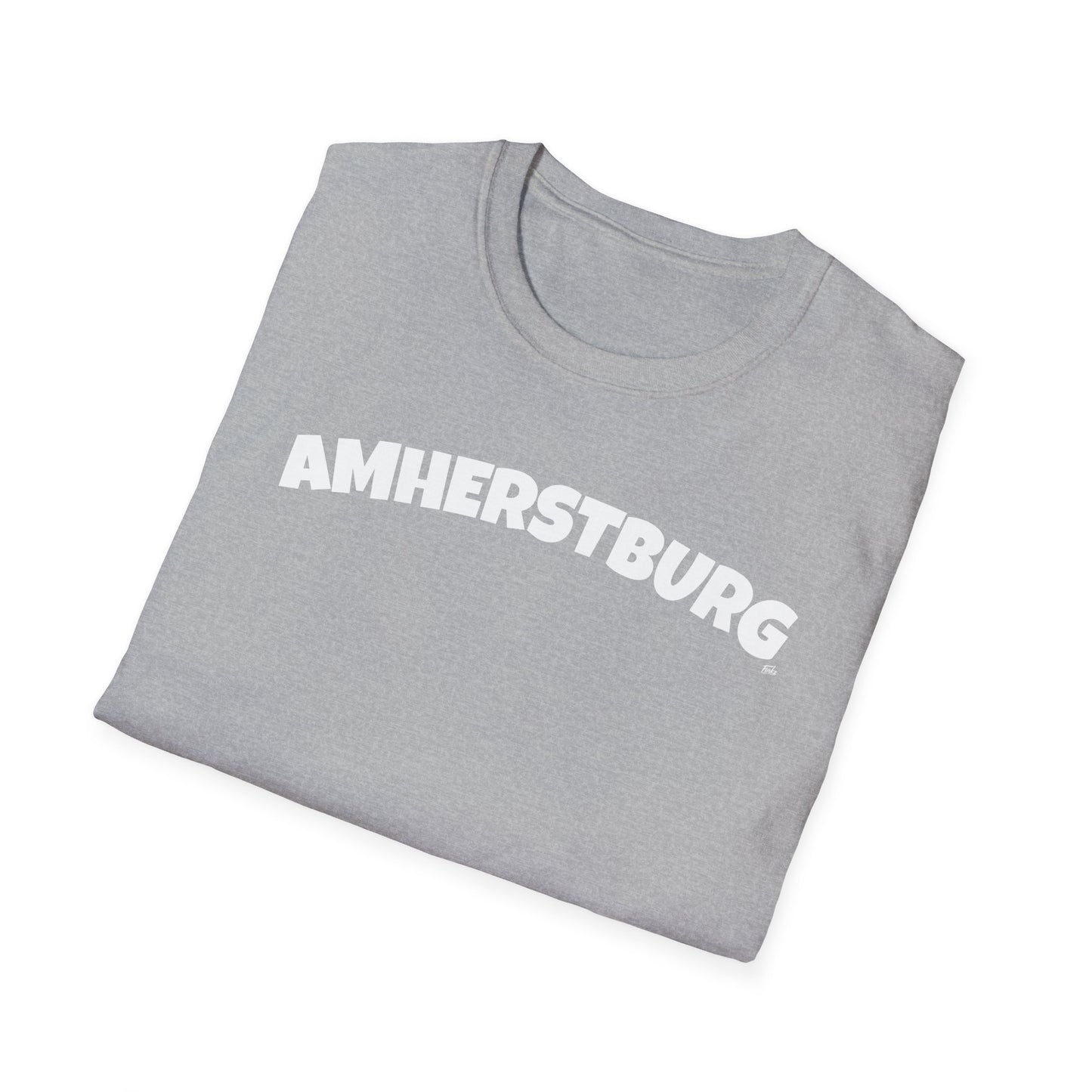 AMHERSTBURG T-Shirt, Softstyle Graphic Tee, Unisex Casual Wear, Support Local Merch, Gift for Community Lovers, Finkz Windsor
