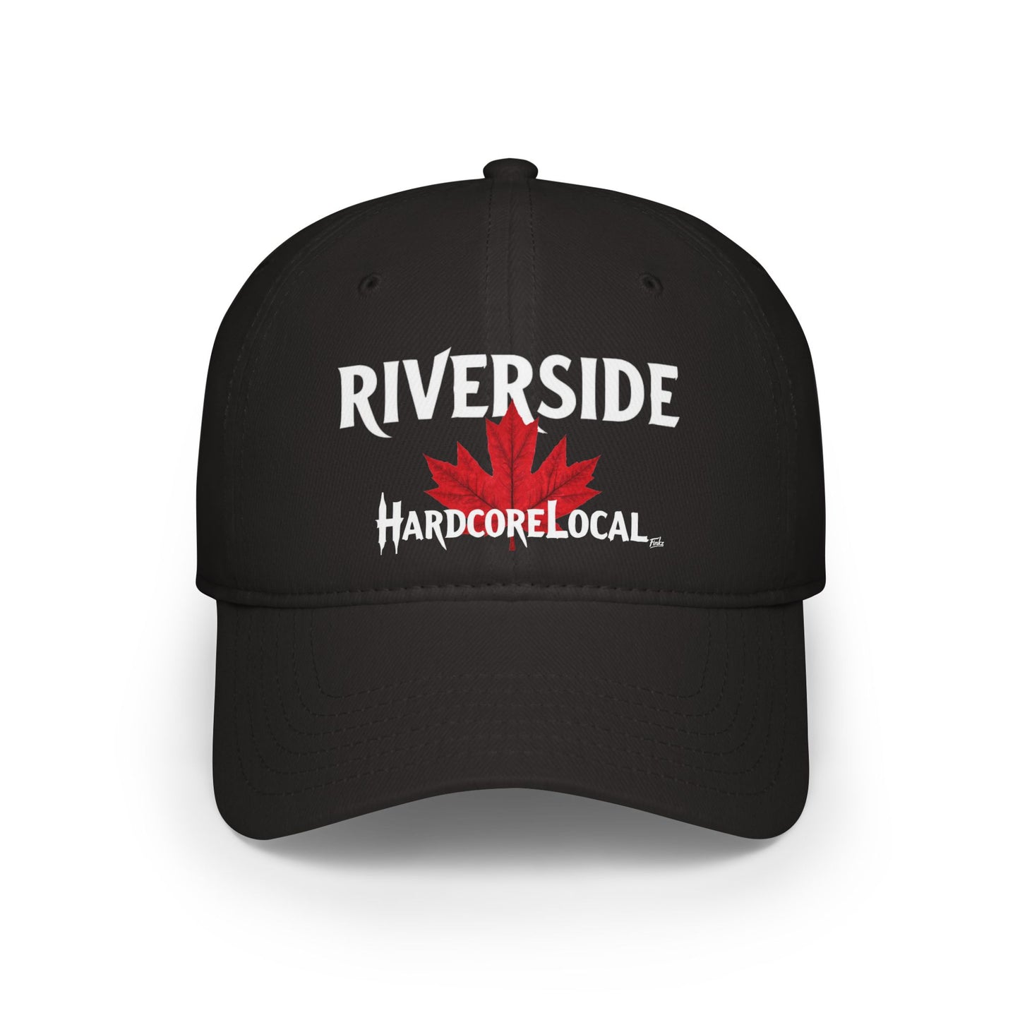 RIVERSIDE HARDCORE  BIG LEAF Low Profile Baseball Cap - Red Hat for Community Lovers FINKZ WINDSOR