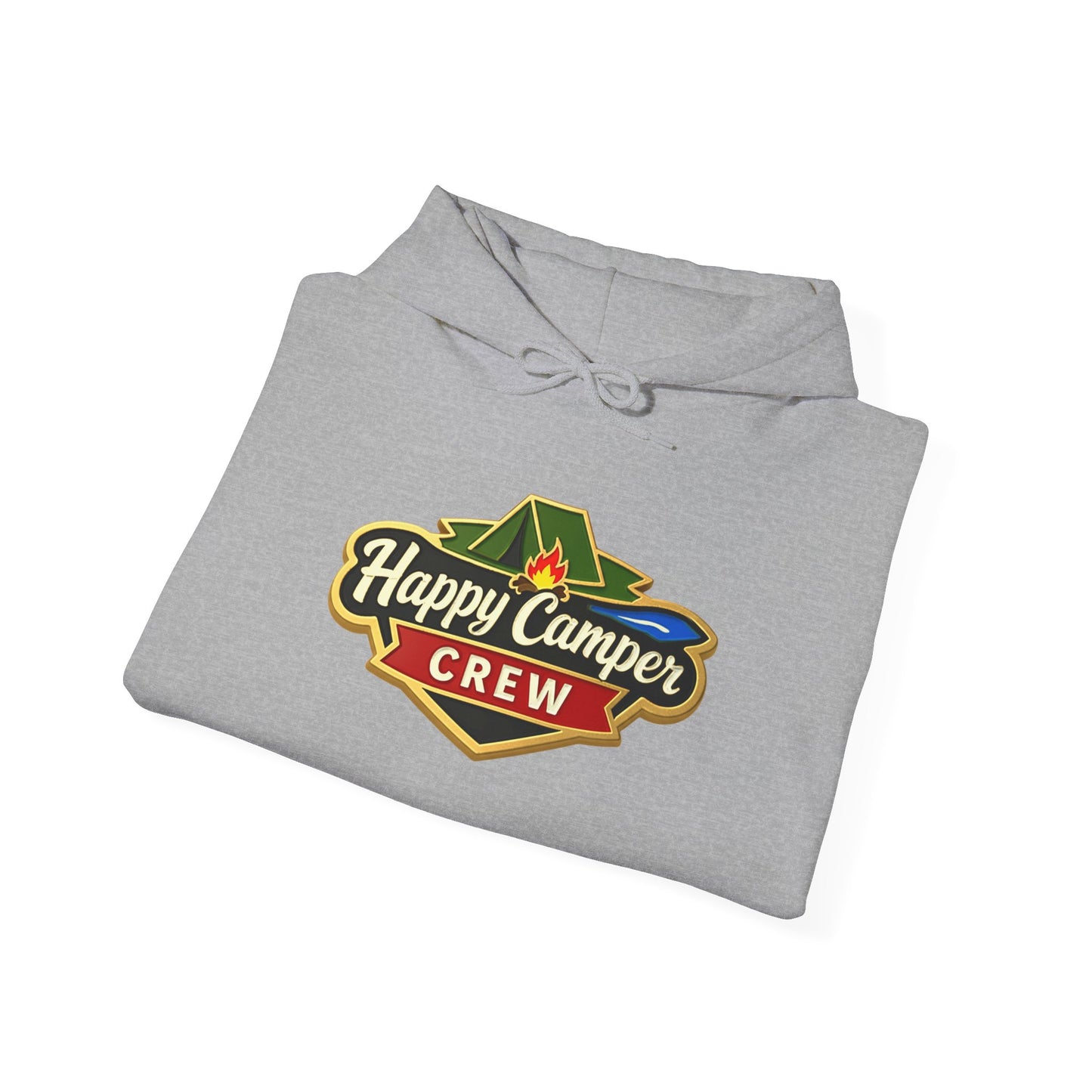 Happy Camper Crew - Dark Hoodie |  100% Authentic | Cozy Camping Hoodie | Unisex Hooded Sweatshirt for Nature Lovers, Casual Wear, Gift for Him/Her, Outdoor Adventures.. - HappyCamperCrew.com