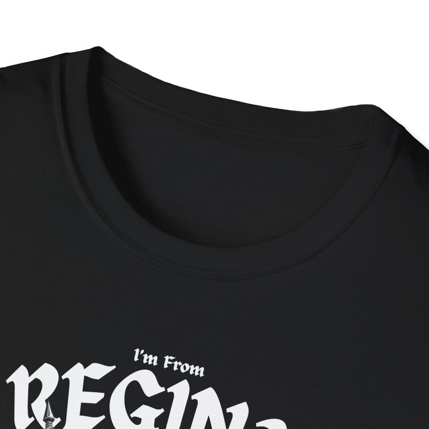 Regina Underestimate Guy T-Shirt, c10-n00-s002 Softstyle Graphic Tee, Unisex Casual Wear, Support'n Locals Merch, Gift for Community Lovers.