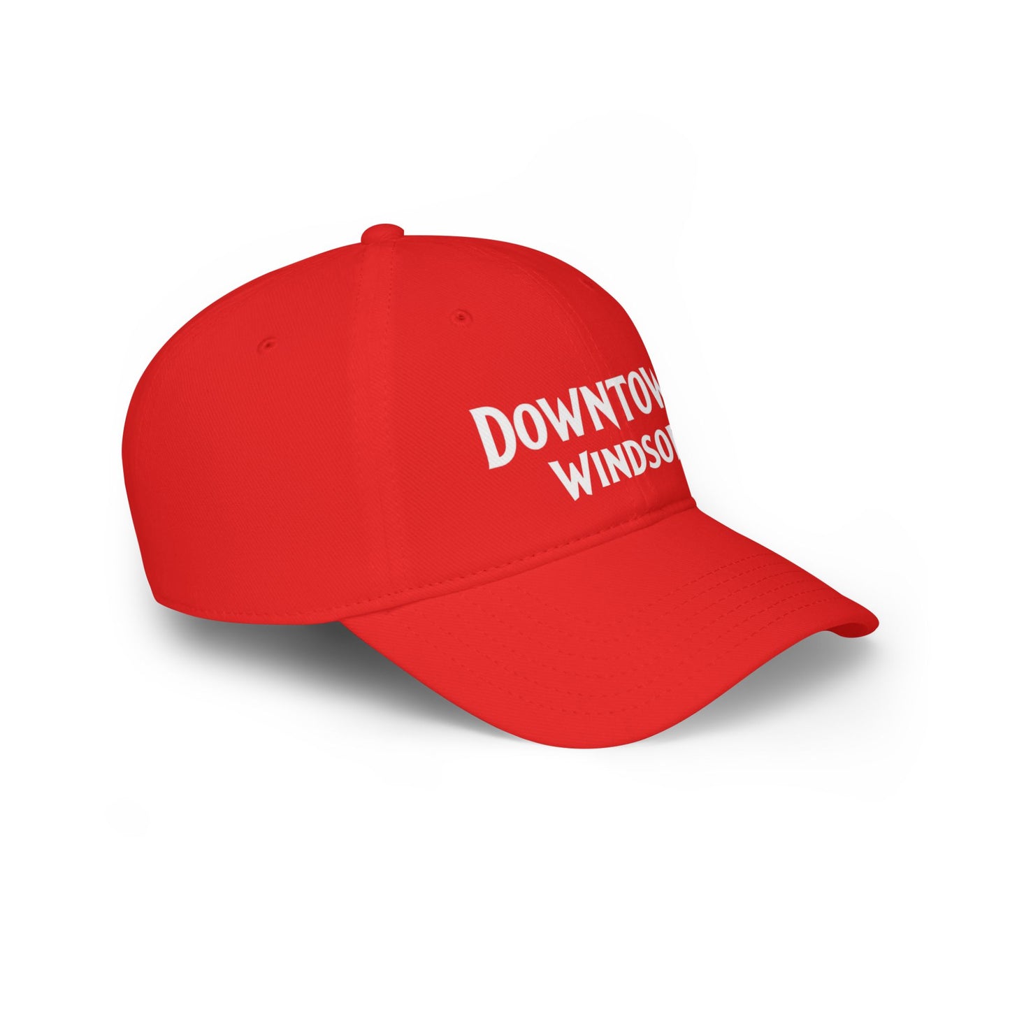 DOWNTOWN WINDSOR Low Profile Baseball Cap - Red Hat for Community Lovers FINKZ WINDSOR