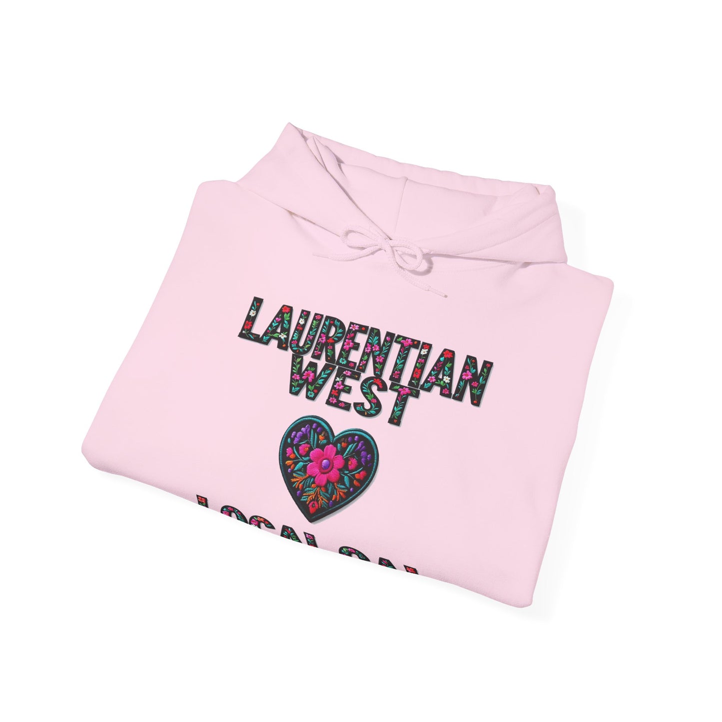 Laurentian West Local Gal Flower c03-n01-hs005, Hooded Sweatshirt -  Unisex Heavy Blend™ Pullover, Casual Hoodie for Every Day, Gift for Friends, Support'n Locals -Local Pride Apparel Support Your Community