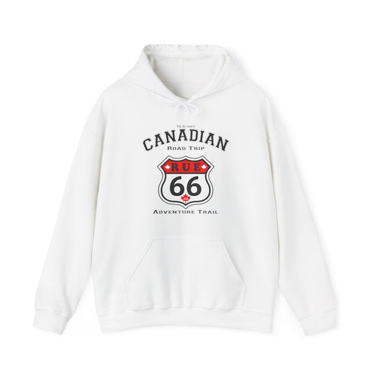 Canadian Rue66 Roadtrip White Hoodie -  Hooded Sweatshirt