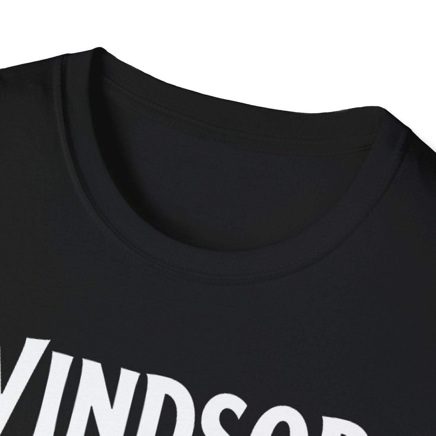 Windsor Hardcore Support Our Own Red Leaf T-Shirt, c01-n00-s006 Softstyle Graphic Tee, Unisex Casual Wear, Support'n Locals Merch, Gift for Community Lovers.