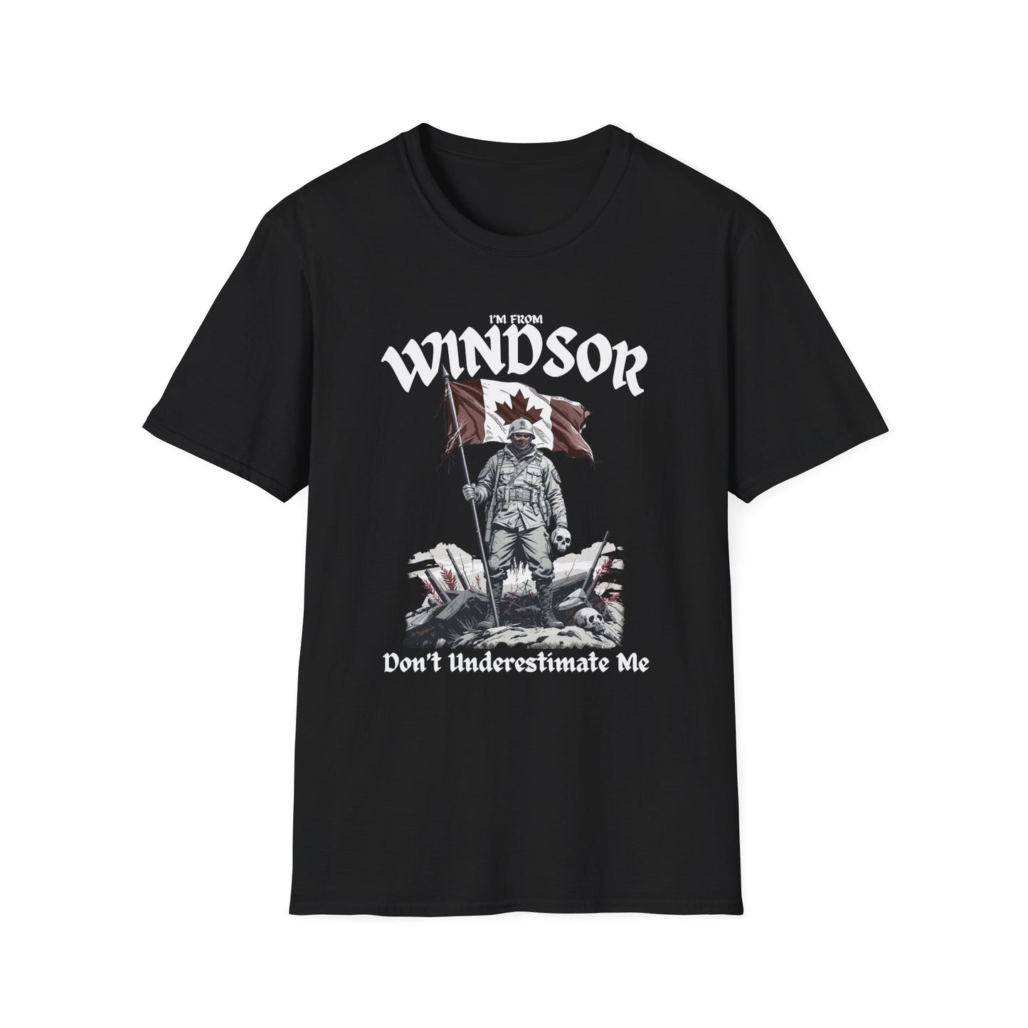 WINDSOR UNDERESTIMATE 2 T-Shirt, Softstyle Graphic Tee, Unisex Casual Wear, Support Local Merch, Gift for Community Lovers, Finkz Windsor