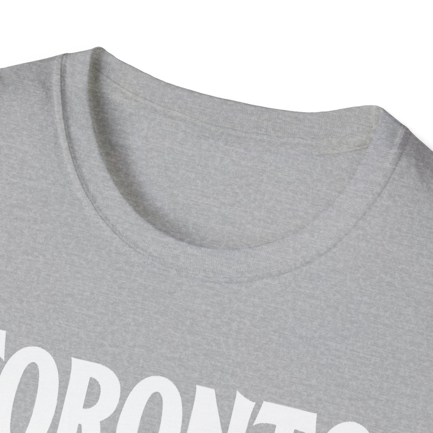 Toronto Hardcore Rep'n White Leaf T-Shirt, c006-n00-s007 Softstyle Graphic Tee, Unisex Casual Wear, Support'n Locals Merch, Gift for Community Lovers.