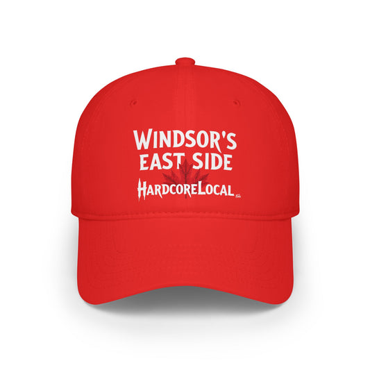 WINDSOR EAST HARDCORE  BIG LEAF Low Profile Baseball Cap - Red Hat for Community Lovers FINKZ WINDSOR