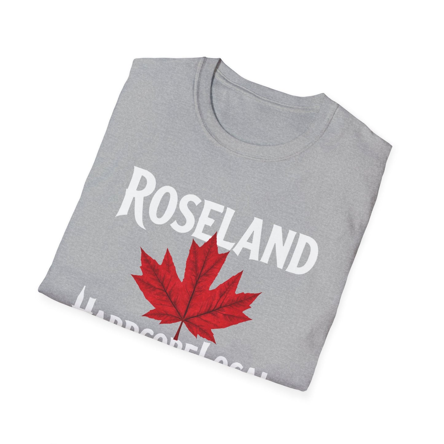 Roseland Hardcore Local Red Leaf, We Support Our Own, 1 T-Shirt, Softstyle Graphic Tee, Unisex Casual Wear, Support Local Merch, Gift for Community Lovers