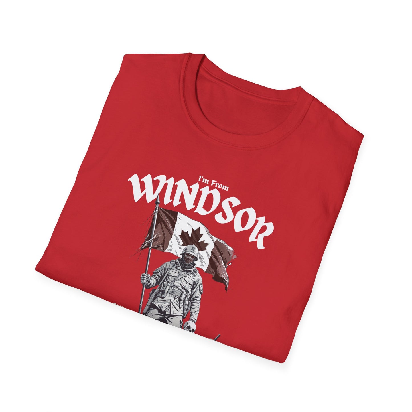 Windsor Underestimate Guy T-Shirt, c01-n00-s002 Softstyle Graphic Tee, Unisex Casual Wear, Support'n Locals Merch, Gift for Community Lovers.