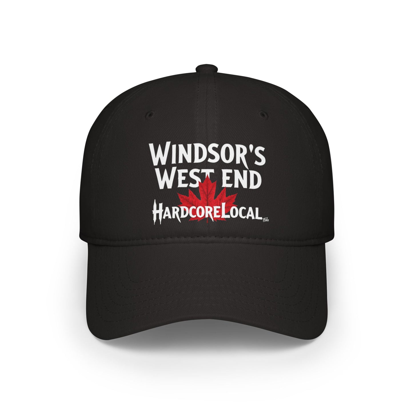 WINDSOR WEST HARDCORE  BIG LEAF Low Profile Baseball Cap - Red Hat for Community Lovers FINKZ WINDSOR