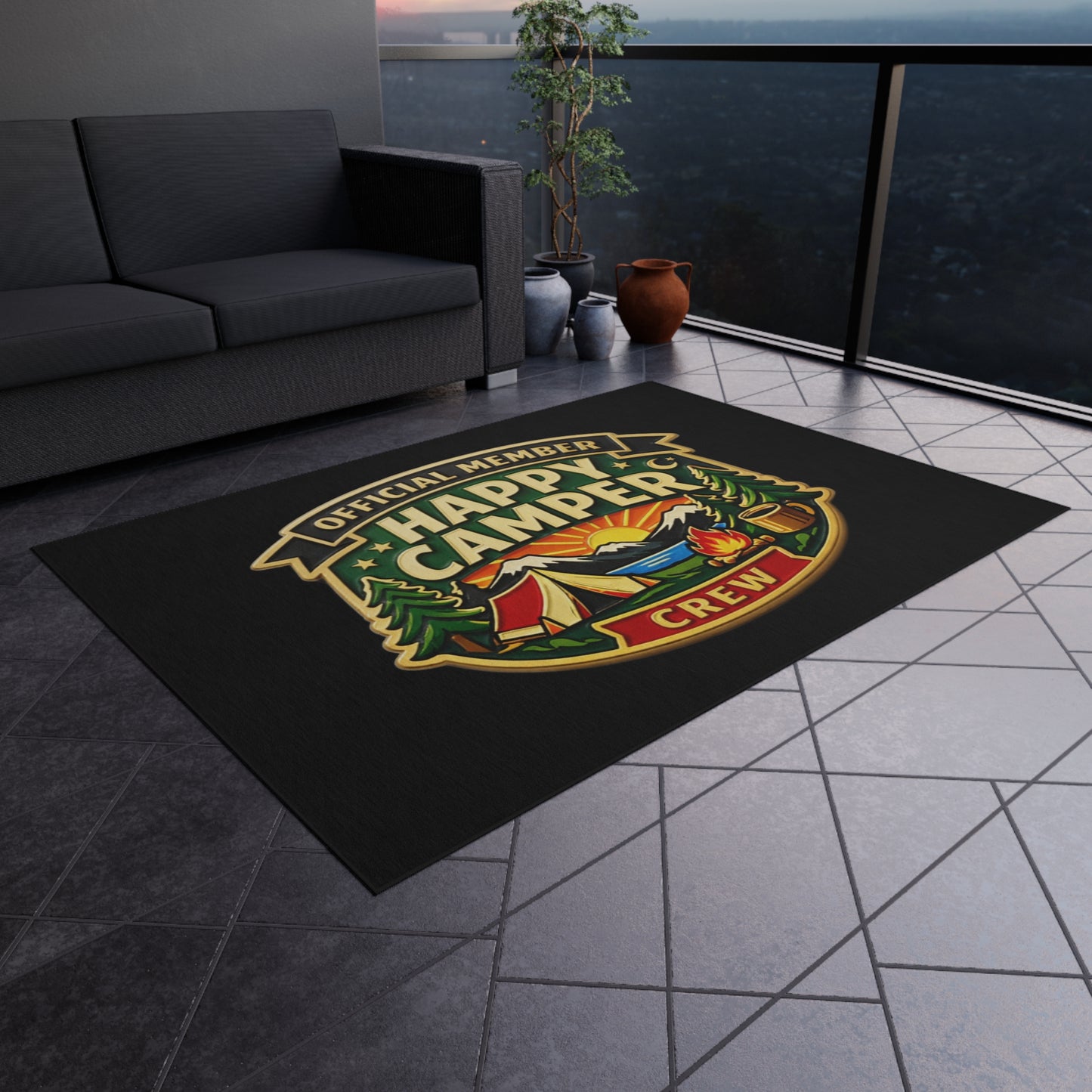 Outdoor Rug  - Happy Camper Crew  — Camping Adventure Doormat - HappyCamperCrew.com other