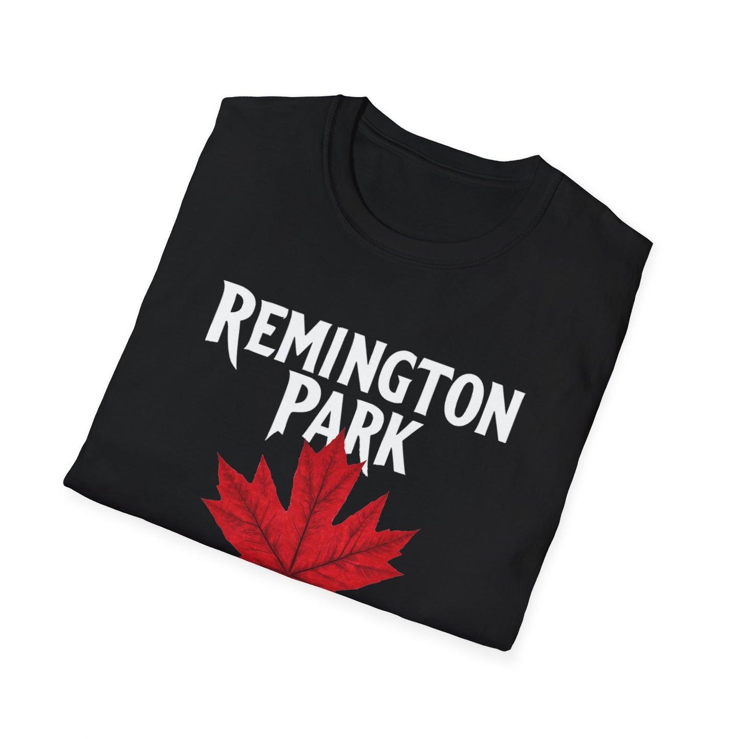 Remington Park Hardcore Local Red Leaf, We Support Our Own, 1 T-Shirt, Softstyle Graphic Tee, Unisex Casual Wear, Support Local Merch, Gift for Community Lovers