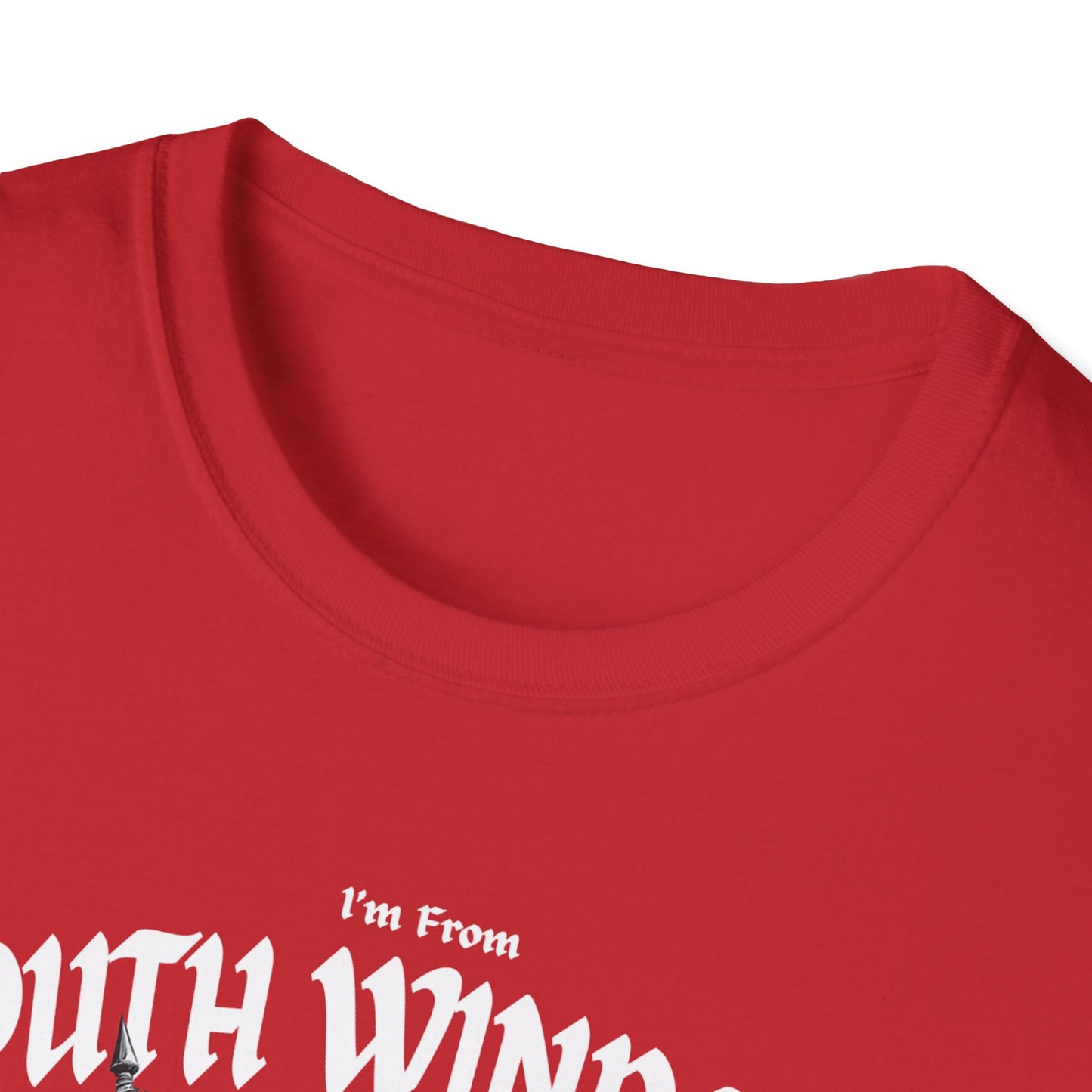 South Windsor Underestimate Guy T-Shirt, c01-n03-s002 Softstyle Graphic Tee, Unisex Casual Wear, Support'n Locals Merch, Gift for Community Lovers.