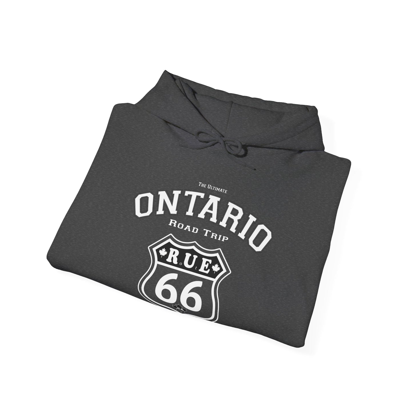 Ontario Road Trip Red | Rue66.ca 100% Authentic | Cozy Camping Hoodie | Unisex Hooded Sweatshirt for Nature Lovers, Casual Wear, Gift for Him/Her, Outdoor Adventures, Cozy...