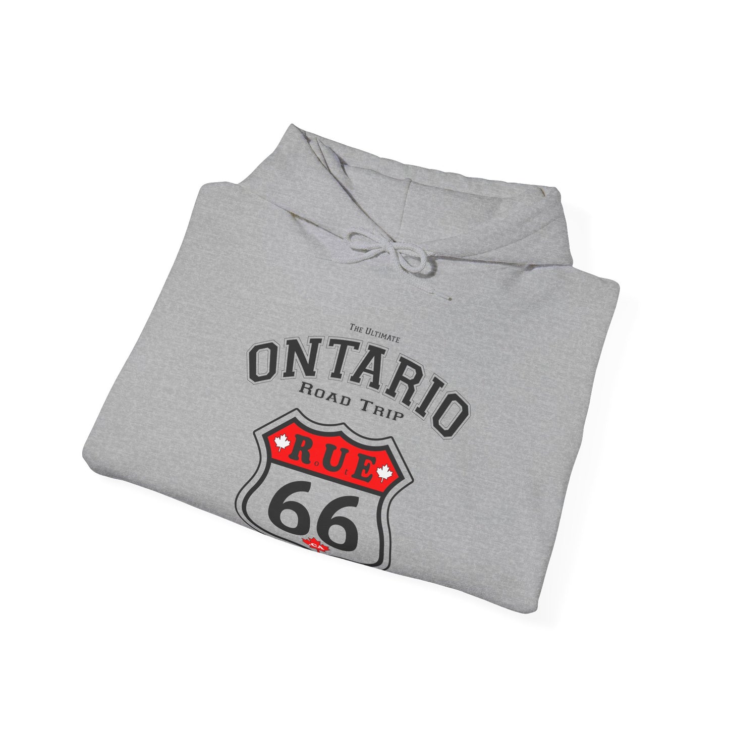 Ontario Road Trip White | Rue66.ca 100% Authentic | Cozy Camping Hoodie | Unisex Hooded Sweatshirt for Nature Lovers, Casual Wear, Gift for Him/Her, Outdoor Adventures, Cozy...
